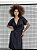 Vestido Drapeado Frente - PRETO - Imagem 2