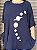 Blusa Quadrada Lua Planetas - AZUL MARINHO - Imagem 1