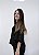 Blusa Capuz Tricot - PRETO - Imagem 2