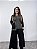 Blusa Dupla Bolso Listras - PRETO/CINZA - Imagem 1