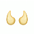 Brinco Dourado Gota Curvada Grande - Imagem 1