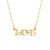 Colar Dourado Love com Zircônia - Imagem 1
