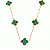 Colar Dourado 5 Trevos Verde - Imagem 1