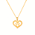 Colar Dourado Chocker de Coração e Pata Pet Zircônia - Imagem 1