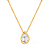 Colar Dourado de Gota em Zircônia - Imagem 1