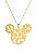 Colar Personalizado Mickey Com Personagens Vazados Folheado Em Ouro 18k - Imagem 1