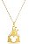 Colar Personalizado Castelo Disney Com Mickey Vazado Folheado Em Ouro 18k - Imagem 1