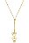 Colar Personalizado Gravata Mickey E Minnie  Folheado Em Ouro 18k - Imagem 1