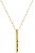 Colar Personalizado Na Vertical Com Nome Folheado Em Ouro 18k - Imagem 1