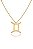 Colar Personalizado Signo De Gêmeos Folheado Em Ouro 18k - Imagem 1
