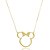 Colar Personalizado Mickey E Minnie Vazado Folheado Em Ouro 18k - Imagem 1