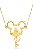 Colar Personalizado Mickey Com Castelo E Nome Folheado Em Ouro 18k - Imagem 1