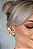 Brinco Ear Cuff Laço Grande Banhado Em Ouro 18k - Imagem 1