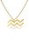 Colar Personalizado Signo De Aquário Folheado Em Ouro 18k - Imagem 1