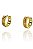 Brinco Argolinha Com Micro Zircônias Coloridas Banhado Em Ouro 18k - Imagem 3