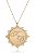 Colar Personalizado Mandala Chapado Com Iniciais Folheado Em Ouro 18k - Imagem 1