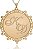 Colar Personalizado Mandala Chapado Com Iniciais Folheado Em Ouro 18k - Imagem 2