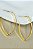 Brinco Argola Oval Banhado Em Ouro 18k - Imagem 2