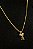 Colar Com Pingente Pequeno De Chave Banhado Em Ouro 18k - Imagem 2