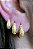 Trio De Brincos Argolinhas Grossas Banhado Em Ouro 18k - Imagem 1