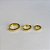 Trio De Brincos De Argolinha Com Fio Lateral Banhado Em Ouro 18k - Imagem 4