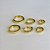 Trio De Brincos De Argolinha Com Fio Lateral Banhado Em Ouro 18k - Imagem 5