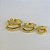 Trio De Brincos De Argolinha Com Fio Lateral Banhado Em Ouro 18k - Imagem 6