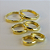 Trio De Brinco Liso Banhado Em Ouro 18k - Imagem 9