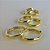 Trio De Brinco Liso Banhado Em Ouro 18k - Imagem 10