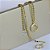 Brinco Argolinha Corrente Com Ponto De Luz E Piercing Fake Banhado Em Ouro 18k - Imagem 3