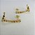 Brinco Ear Cuff Com Piercing Fake E Zircônias Colorida Banhado Em Ouro 18k - Imagem 5