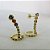 Brinco Ear Cuff Com Piercing Fake E Zircônias Colorida Banhado Em Ouro 18k - Imagem 9