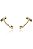 Brinco Ear Cuff Com Piercing Fake E Zircônias Branca Banhado Em Ouro 18k - Imagem 2