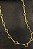 Colar Com Corrente Detalhada Com Flor Vazada Banhado Em Ouro 18k - Imagem 2