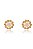 Brinco Formato Flor Com Mini Zircônias Banhado Em Ouro 18k - Imagem 2