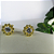 Brinco Formato Flor Com Mini Zircônias Banhado Em Ouro 18k - Imagem 5