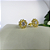 Brinco Formato Flor Com Mini Zircônias Banhado Em Ouro 18k - Imagem 6