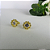 Brinco Formato Flor Com Mini Zircônias Banhado Em Ouro 18k - Imagem 7