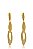 Brinco Grande De Folhas Sobrepostas Banhado Em Ouro 18k - Imagem 3