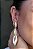 Brinco Grande De Folhas Sobrepostas Banhado Em Ouro 18k - Imagem 1