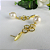 Brinco Grande De Fio Com Circulo Dourado E Pérola Banhado Em Ouro 18k - Imagem 3