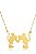 Colar Personalizado Mickey E Minnie Folheado Em Ouro 18k - Imagem 1