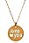 Colar Personalizado Circular Chapado Escrito Frase Vazada Folheado Em Ouro 18k - Imagem 1