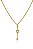 Colar Com Pingente De Chave Com Argolinha Banhado Em Ouro 18k - Imagem 3