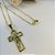 Colar Com Pingente De Cruz E Face De Jesus Banhado Em Ouro 18k - Imagem 4