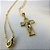 Colar Com Pingente De Cruz E Face De Jesus Banhado Em Ouro 18k - Imagem 8