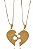 Colar Personalizado Metades Que Se Completam Folheado Em Ouro 18k - Imagem 1