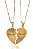 Colar Personalizado Metades Que Se Completam Folheado Em Ouro 18k - Imagem 3