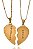Colar Personalizado Metades Que Se Completam Folheado Em Ouro 18k - Imagem 4