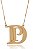 Colar Personalizado Iniciais Sobrepostas Folheado Em Ouro 18k - Imagem 1